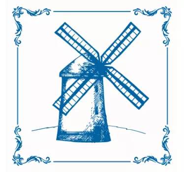 Nederlandse Molen tegelstickers - TenStickers