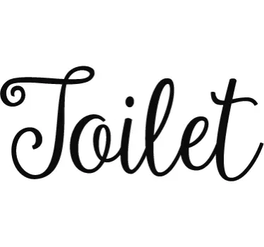 Toilet WC sticker aanwijzing - TenStickers