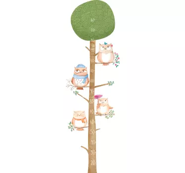 Groeimeter uilen boom - TenStickers