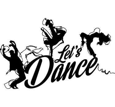Muursticker let's dance - TenStickers