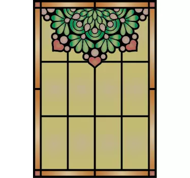 Raamfolie glas in lood plant - TenStickers