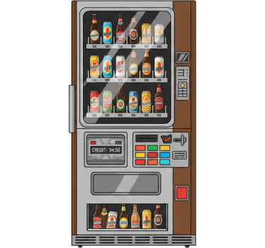 Koelkast sticker bierautomaat - TenStickers