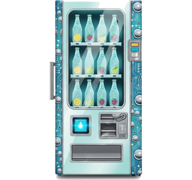 Koelkast sticker bruiswater automaat - TenStickers