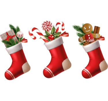 Kerst sticker voor cadeautjes in de sokken - TenStickers