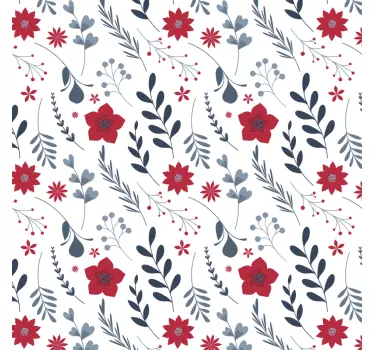 Badkamer meubel sticker bloemen - TenStickers