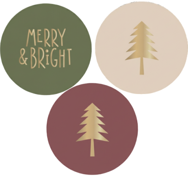 Kerst sticker klassiek feestpatroon - TenStickers