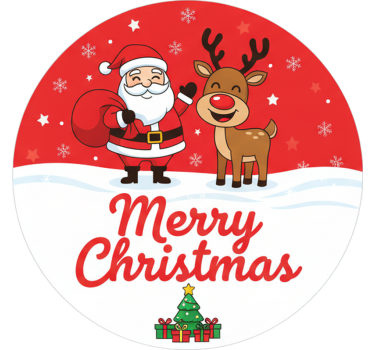 Kerst sticker voor kerstcadeau - TenStickers