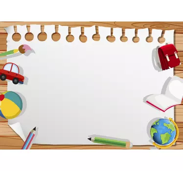 Whiteboard school muursticker - TenStickers