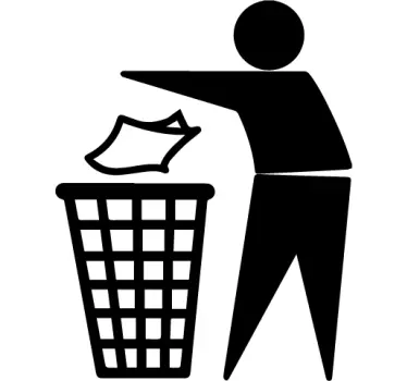 Restafval sticker - TenStickers