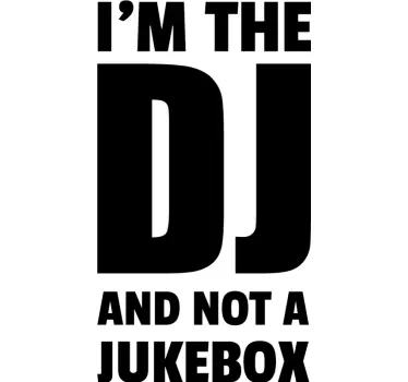 Tekst sticker DJ - TenStickers