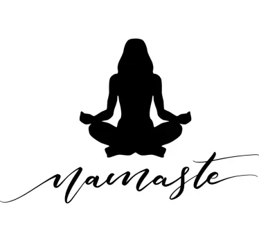 Silhouette sticker yoga namasté - TenStickers
