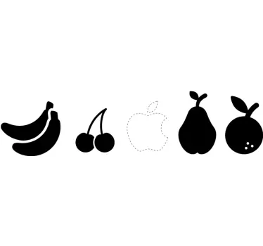 Fruit variatie sticker Macbook - TenStickers