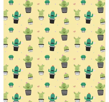 Kinderkamer muursticker cactus patroon tekening - TenStickers
