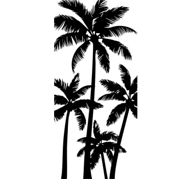 Douchewand sticker palmbomen - TenStickers