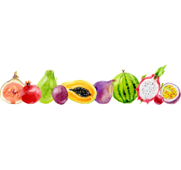Fruit sticker tropische vruchten - TenStickers