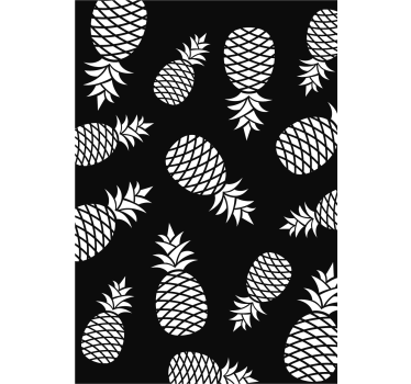 Badkamer raamsticker ananas patroon - TenStickers