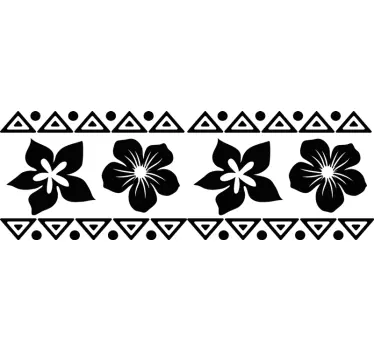 Slaapkamer muursticker Hawaiiaanse bloem - TenStickers