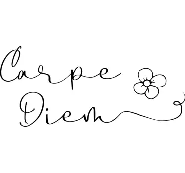 Laptop sticker carpe diem bloem - TenStickers