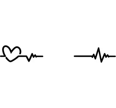 Laptop sticker elektrocardiogram - TenStickers