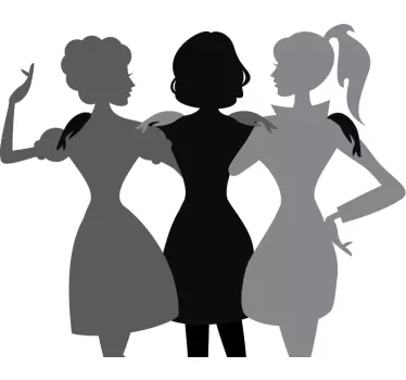 sticker silhouette girls band - TenStickers