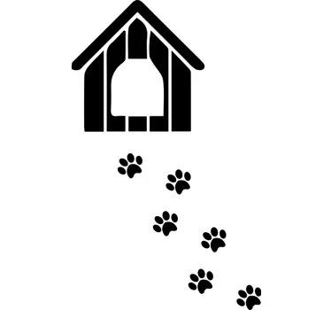 Laptop sticker voetafdrukken hond - TenStickers