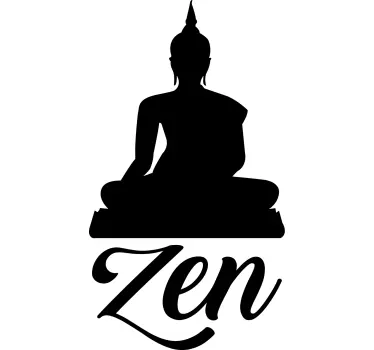 Muurzelfklevende sticker zen yoga - TenStickers