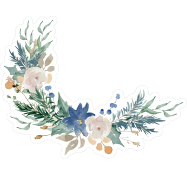 Laptop sticker aquarel bloemenboeket - TenStickers