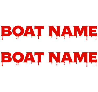 Boot sticker druppelende bootnaam - TenStickers