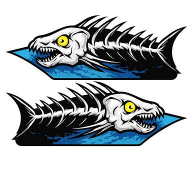 Boot sticker visgraat folie - TenStickers