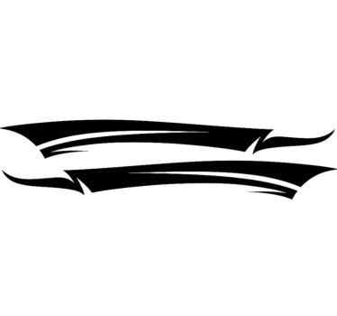Boot sticker zwarte tribale swoosh - TenStickers