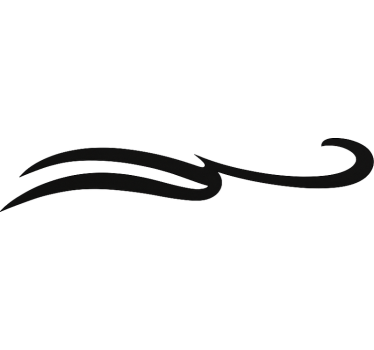 Boot sticker strakke golf - TenStickers