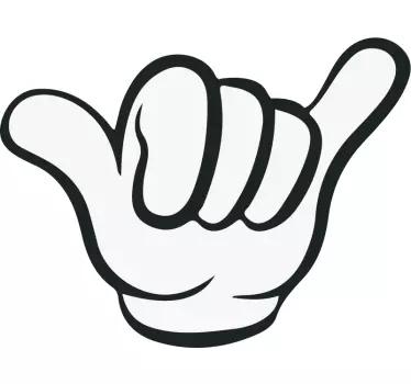 Sticker voor auto hand symbool - TenStickers