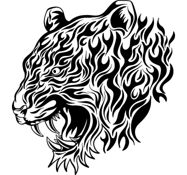 Muursticker wilde dieren Chinese tijger - TenStickers