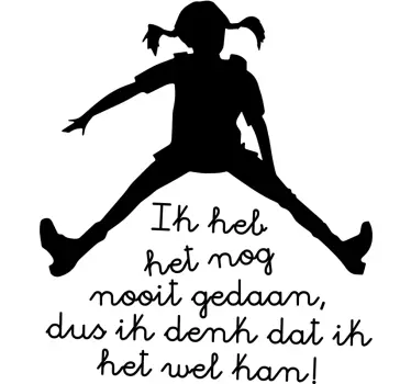 Muursticker kinderkamer pipi langkaus silhouette - TenStickers