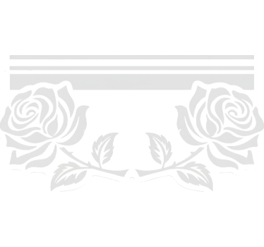 Douchedeur sticker symmetrische rozen decor - TenStickers