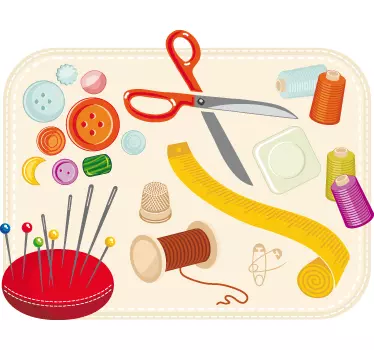 Naai artikelen sticker - TenStickers