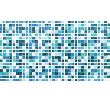 Stickers voor op meubels mozaïek blauwe tegels - TenStickers