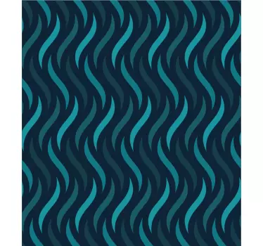 Meubel sticker blauw golven patroon - TenStickers