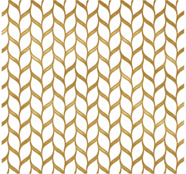 Meubel sticker gouden vlechtblad patroon - TenStickers