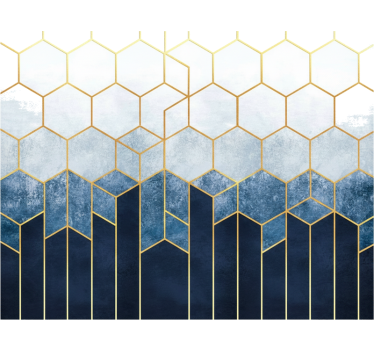 Meubel sticker marinegoud honingraat - TenStickers