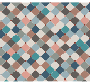 Meubel sticker geometrische mozaïektegels - TenStickers