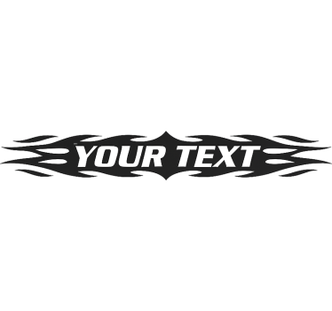 Sticker vrachtwagen en bestelwagen met vlammen tekst - TenStickers