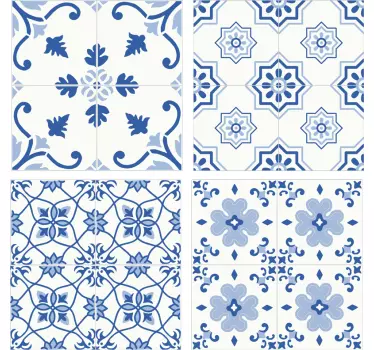 Tegelsticker keuken delft blauw - TenStickers