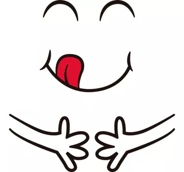 koelkaststicker vrolijke smiley - TenStickers