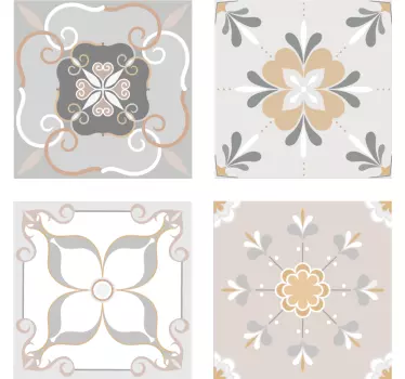 Muurstickers ornament patronen van kleuren - TenStickers