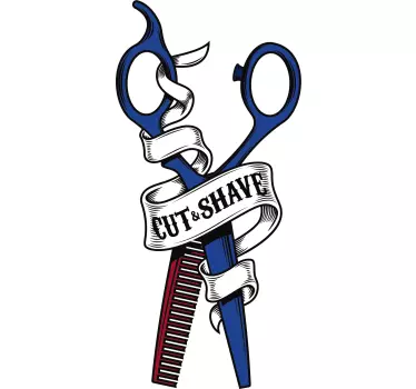 Bedrijfsstickers tekst cut & shave - TenStickers