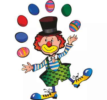 Sticker kinderkamer jongeleren clown circus - TenStickers