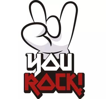 you rock text huawei sticker - TenStickers