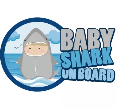Auto sticker Baby Shark on board - TenStickers