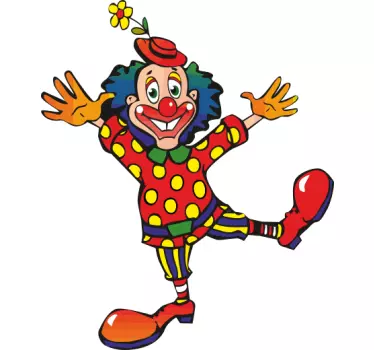 Vrolijke Muursticker Clown - TenStickers